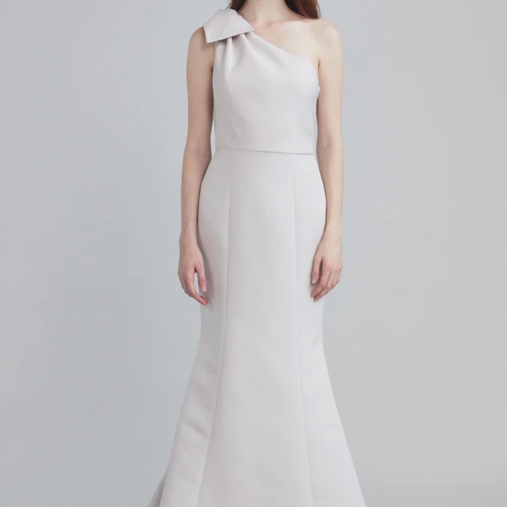 Amsale Sierra bridesmaid dress in color ICE